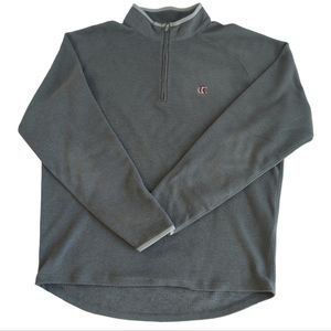 Peter Millar fleece pullover, Golf, 1/4 zip w/ mock neck, gray, men's large